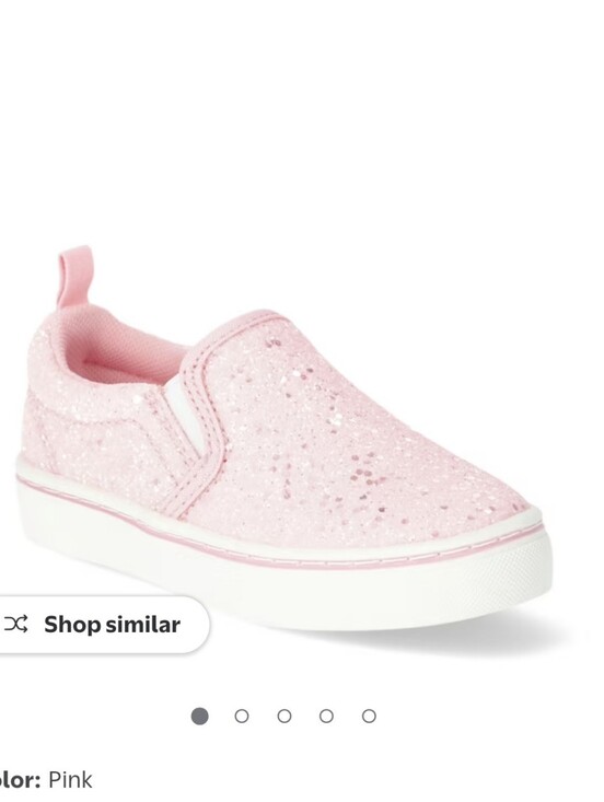 wonder nation Other - Wonder Nation Pink Glitter Slip-On Kids Sneakers Size 1 NWT. Memory Foam.